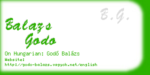 balazs godo business card